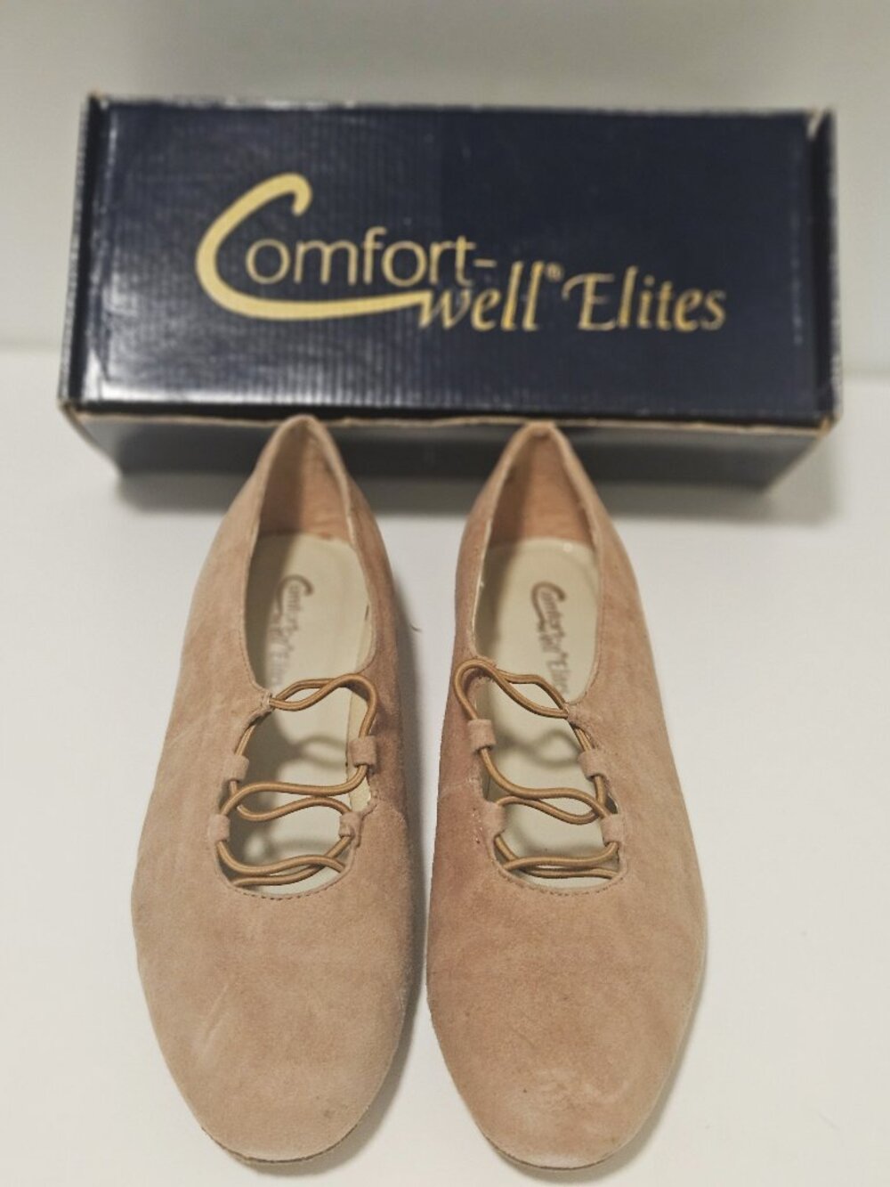 Comfort-well Elites taupe suede dance shoes, 9.5B